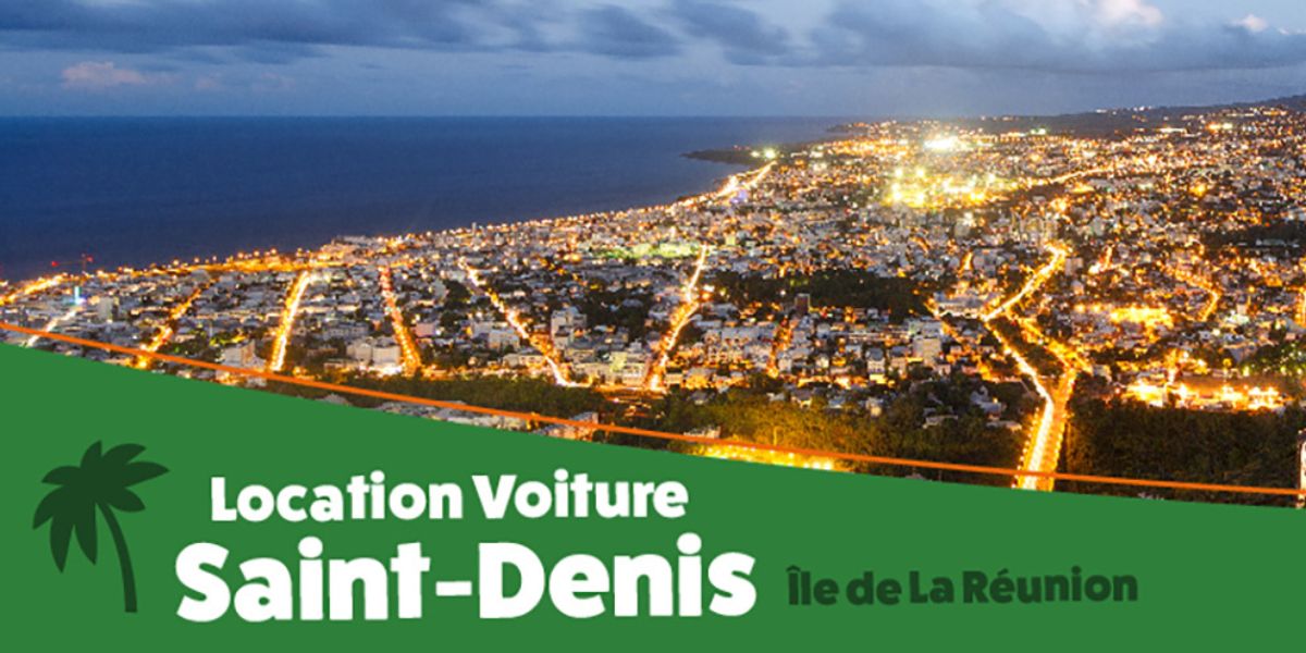 Photographie aérienne panoramique de Saint-Denis, capitale de La Réunion, montrant son centre-ville, ses quartiers et ses routes